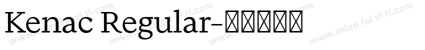 Kenac Regular字体转换